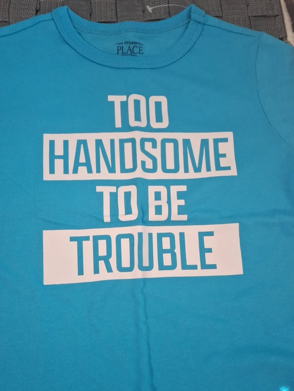 The Children's Place Bright Blue Short Sleeve Tee Too Handsome Toddler Boys 3t